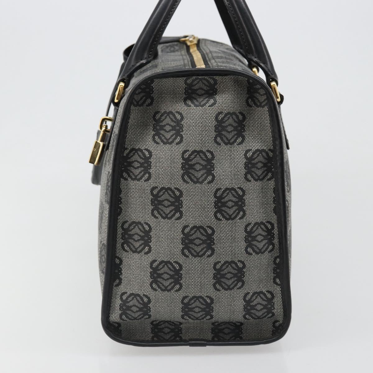LOEWE Anagram Amazona 36 Hand Bag PVC Black Gold Auth 186081A - Jerrillo image 3