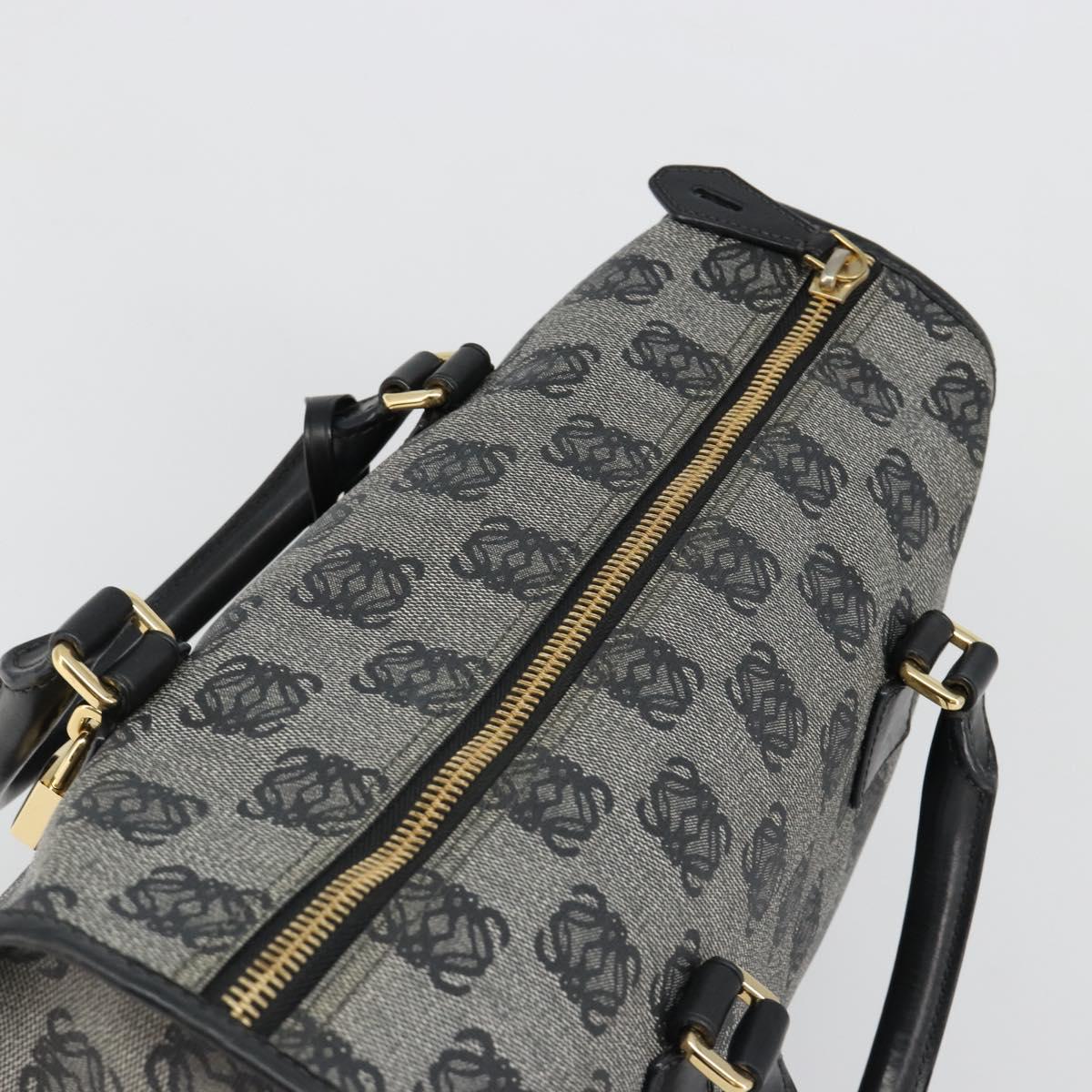 LOEWE Anagram Amazona 36 Hand Bag PVC Black Gold Auth 186081A - Jerrillo image 6