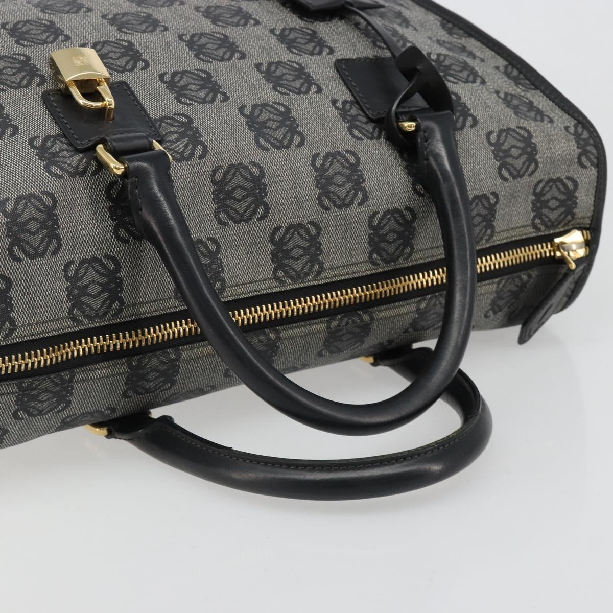 LOEWE Anagram Amazona 36 Hand Bag PVC Black Gold Auth 186081A - Jerrillo image 7