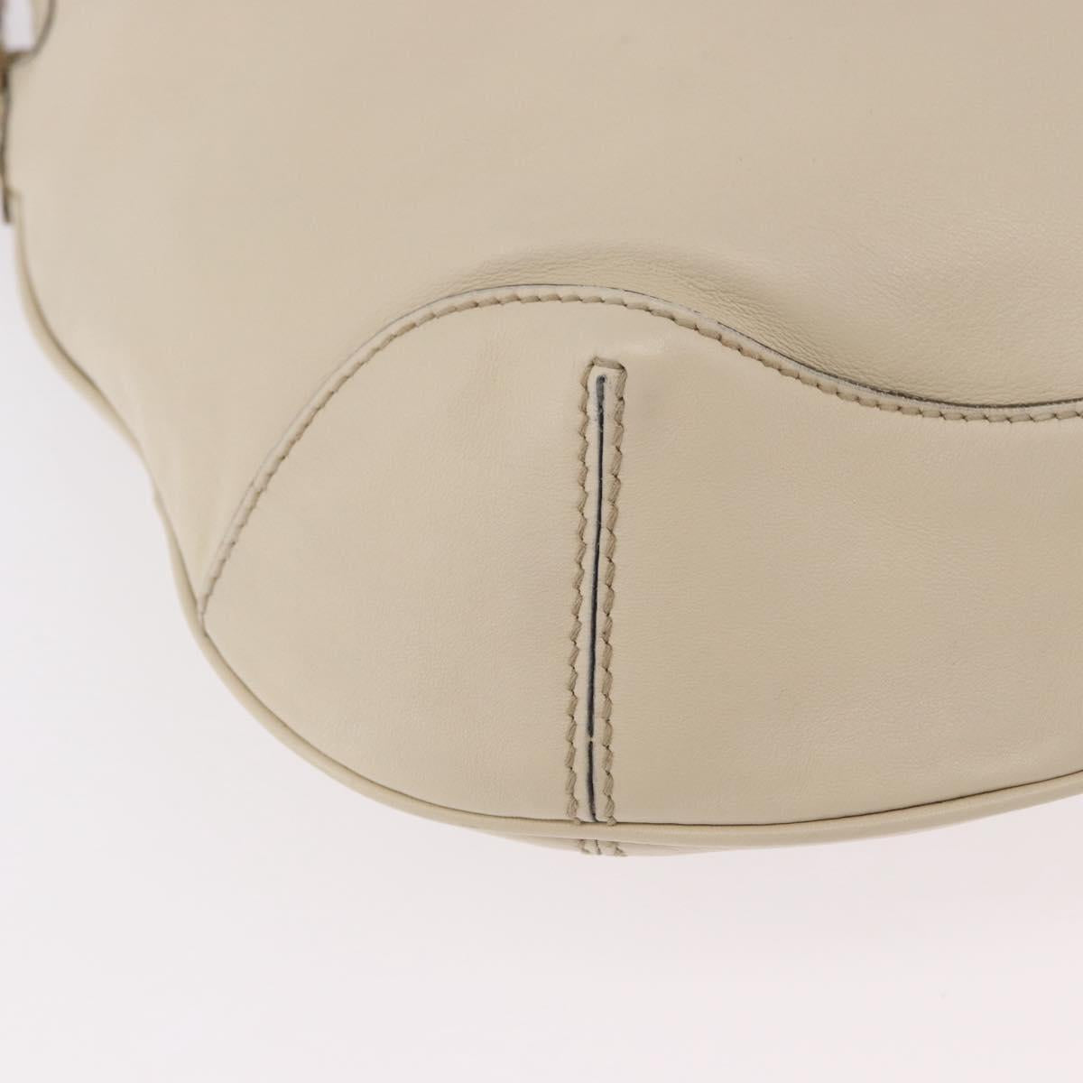 GUCCI Bamboo Hand Bag Leather 2way White Gold 169976 Auth 186098A - Jerrillo image 10