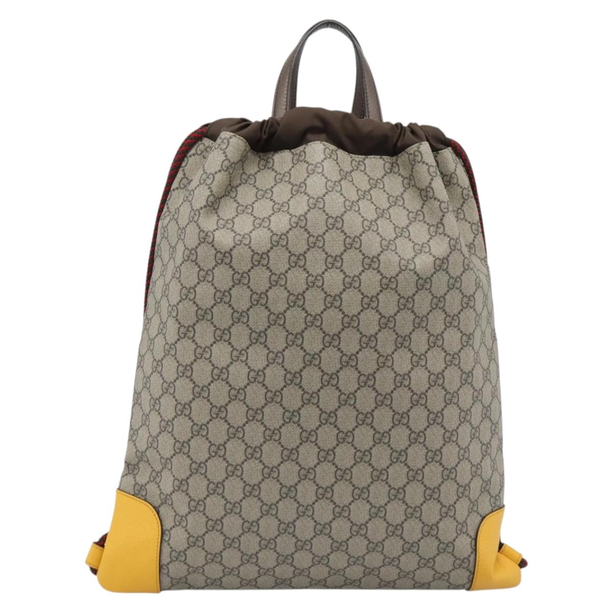 GUCCI GG Supreme Backpack PVC 2way Beige 473872 Auth 186117M - Jerrillo image 2