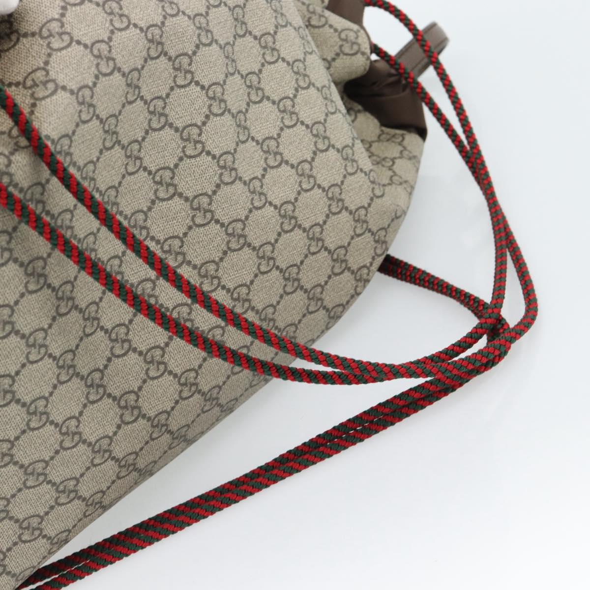 GUCCI GG Supreme Backpack PVC 2way Beige 473872 Auth 186117M - Jerrillo image 9