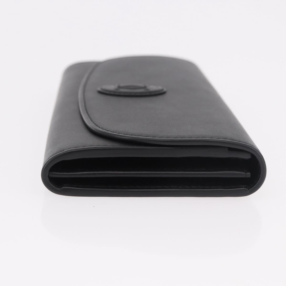 CARTIER Long Wallet Leather Black Gold Auth 186137V - Jerrillo image 3