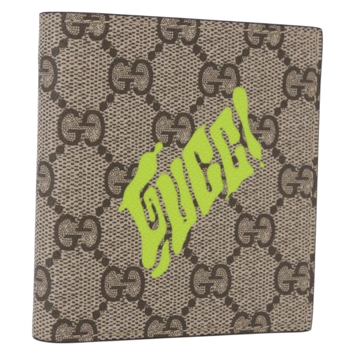 GUCCI GG Supreme Wallet PVC Beige 835323 Auth 186159M - Jerrillo
