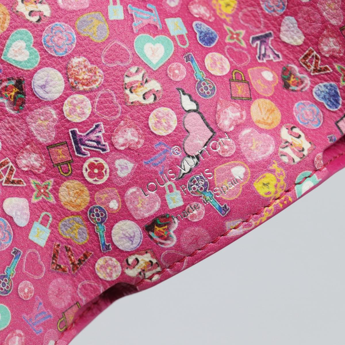 Portafoglio mini LOUIS VUITTON Portefeuille Rock in pelle rosa M81886 LV Autentico 186174M image 10