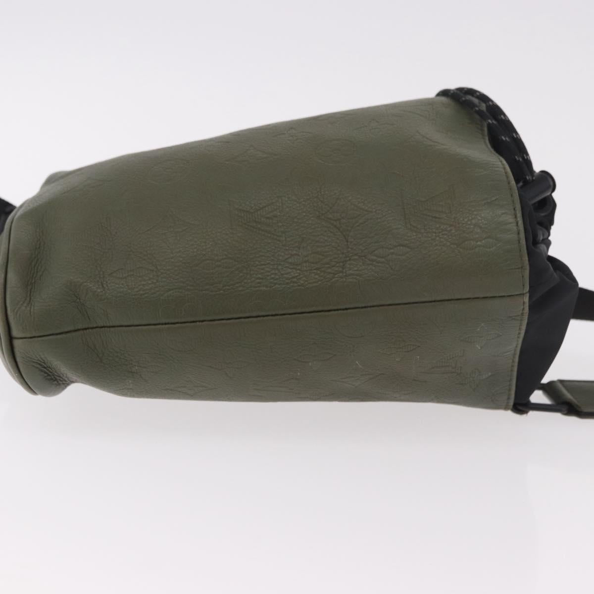 LOUIS VUITTON Monogram Shadow Chalk Sling Bag Green M44634 LV Auth 186190M - Jerrillo image 3