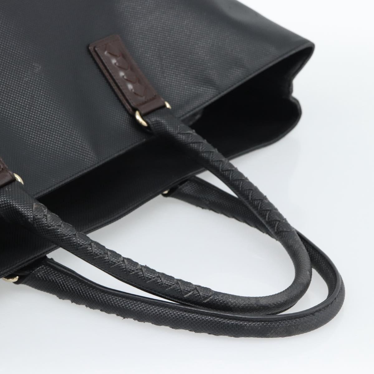 BOTTEGA VENETA Marco Polo Tote Bag PVC Black Gold Auth 186200A - Jerrillo image 7