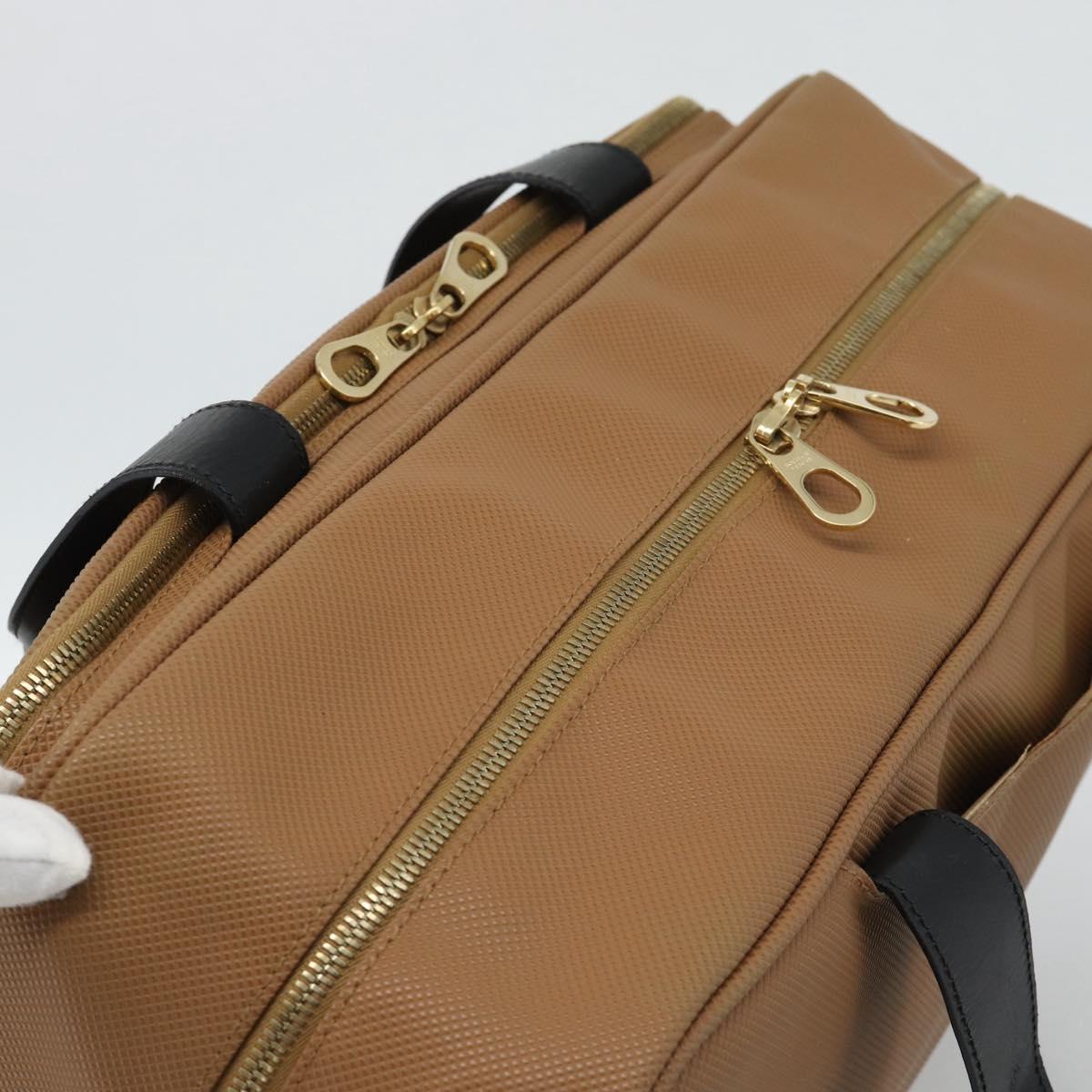 BOTTEGA VENETA Boston Bag PVC Canvas Beige Gold Auth 186272A - Jerrillo image 6
