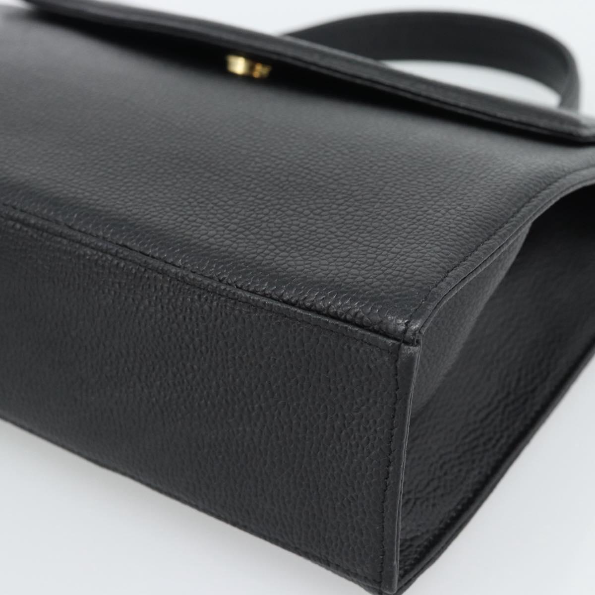 SAINT LAURENT Hand Bag Leather Black Gold Auth 186323A - Jerrillo image 9