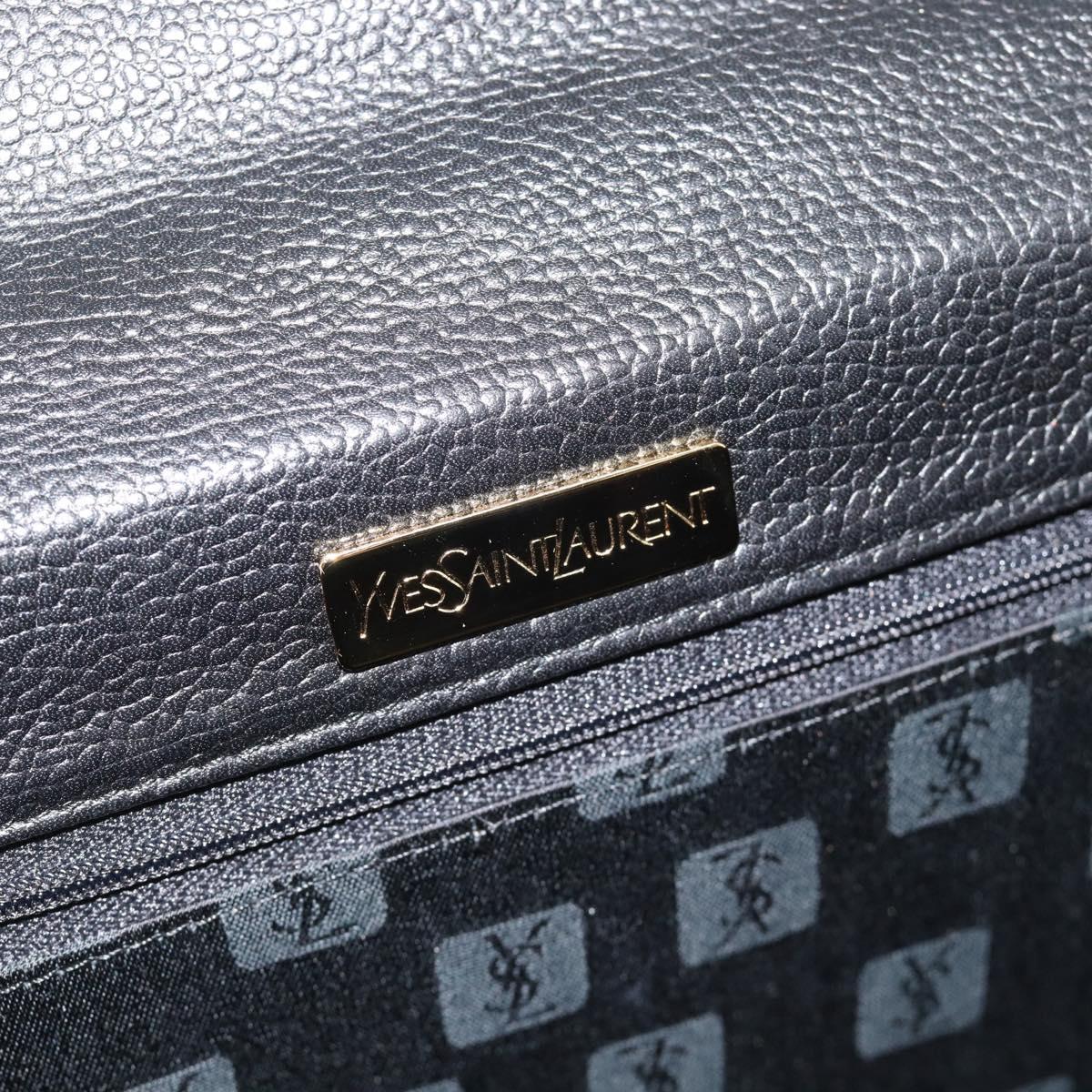 SAINT LAURENT Hand Bag Leather Black Gold Auth 186323A - Jerrillo image 10