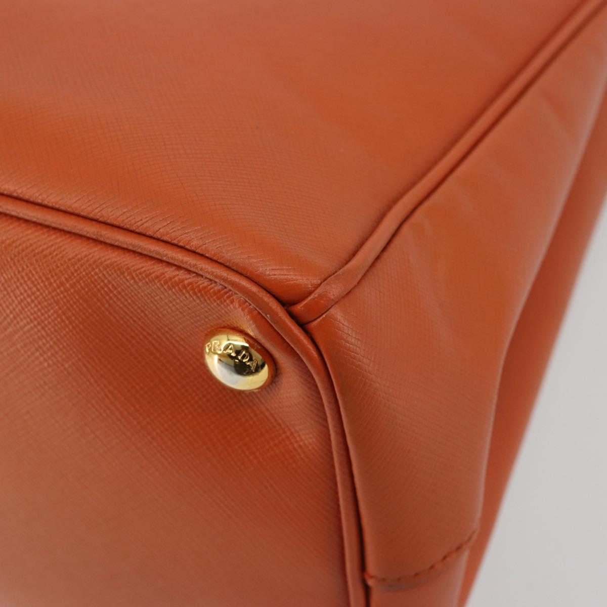 PRADA Galleria Hand Bag Safiano leather 2way Orange Auth 186384V - Jerrillo image 9