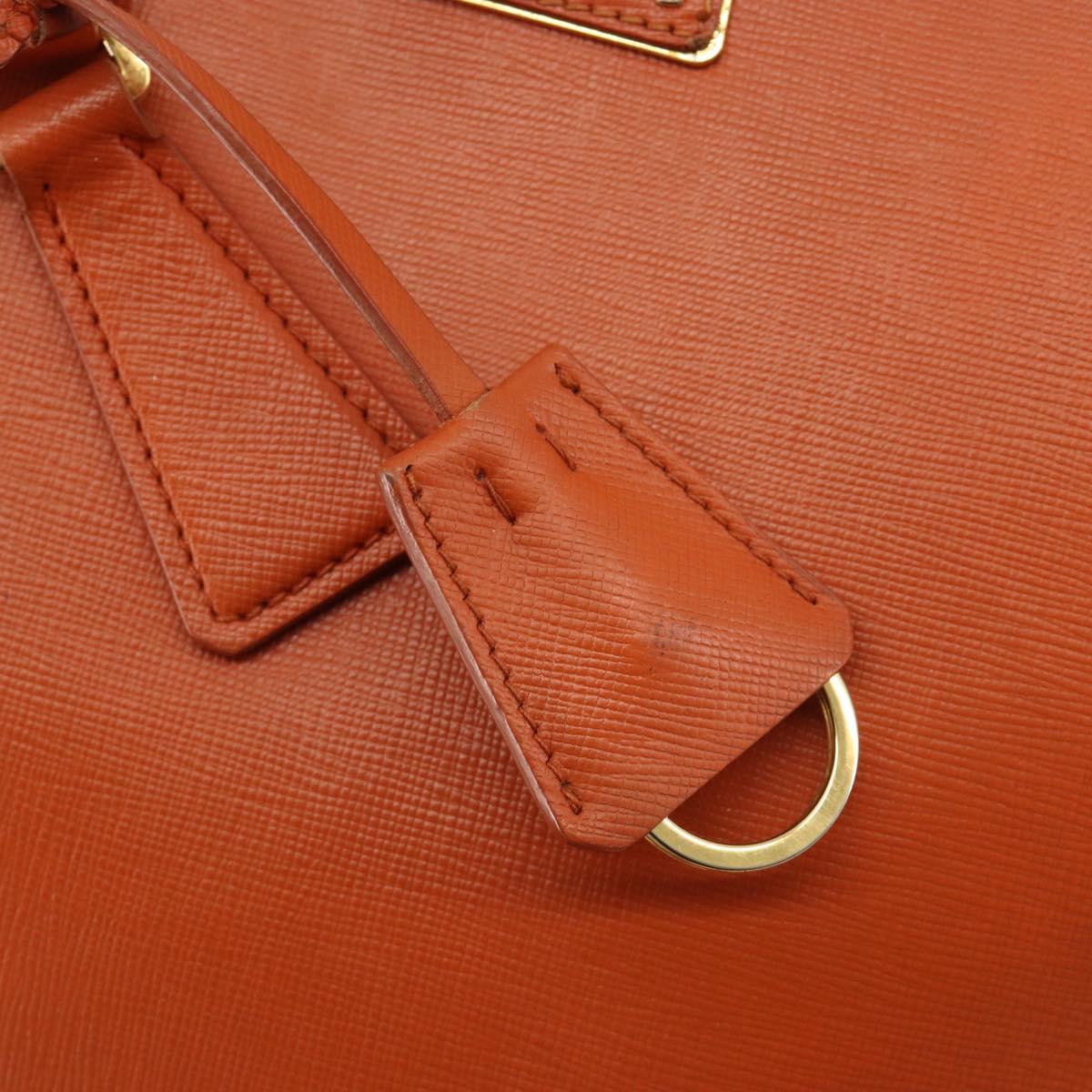 PRADA Galleria Hand Bag Safiano leather 2way Orange Auth 186384V - Jerrillo image 10