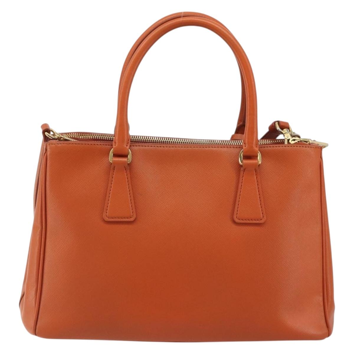 PRADA Galleria Hand Bag Safiano leather 2way Orange Auth 186384V - Jerrillo image 2