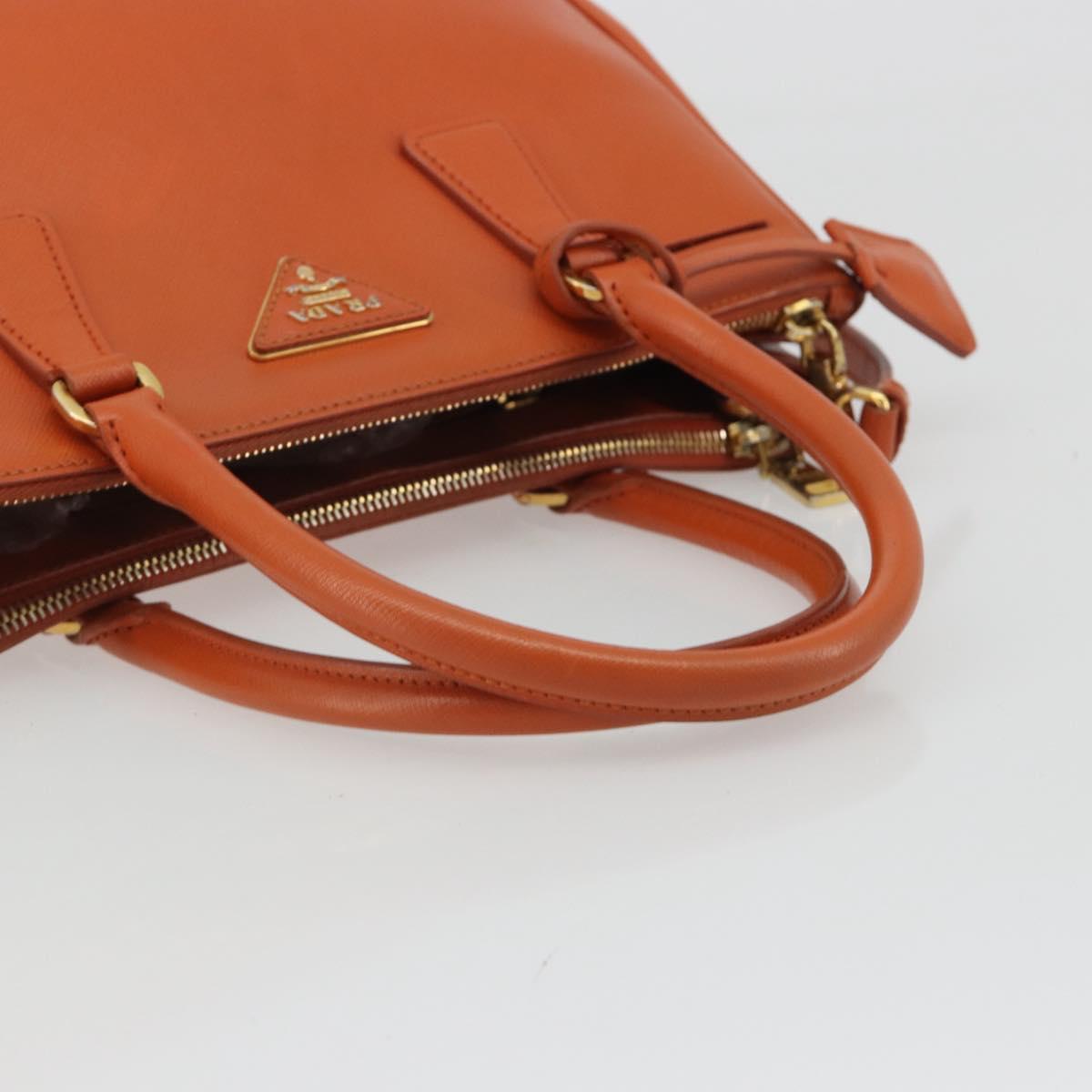 PRADA Galleria Hand Bag Safiano leather 2way Orange Auth 186384V - Jerrillo image 7
