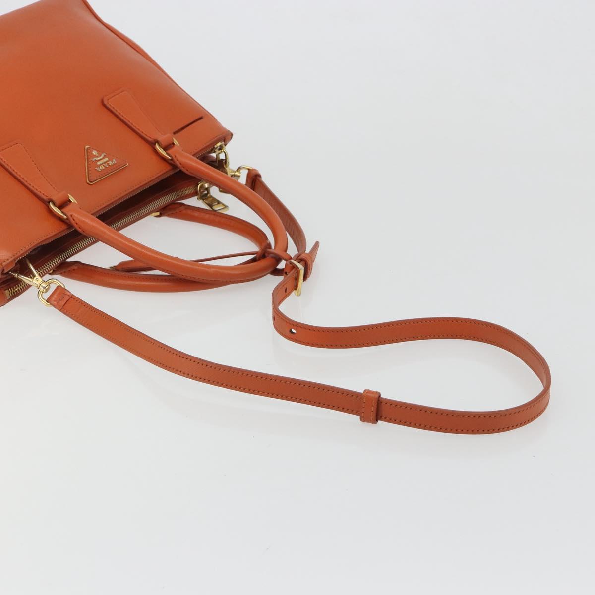 PRADA Galleria Hand Bag Safiano leather 2way Orange Auth 186384V - Jerrillo image 8