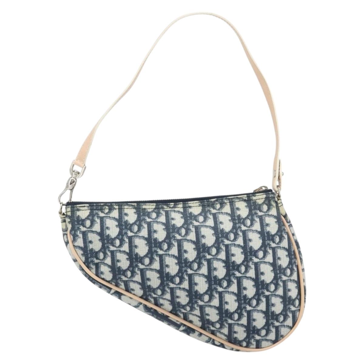 Christian Dior Trotter Canvas Saddle Accessory Pouch PVC Navy Auth 186458V - Jerrillo image 2