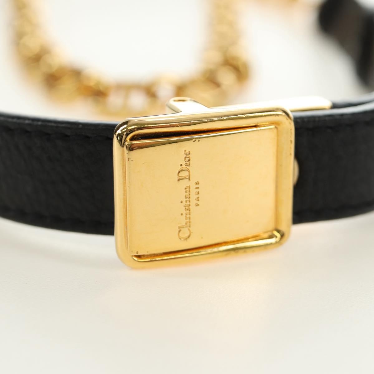 Christian Dior Cannage Caro Chain Pouch Lamb Skin Black Gold Auth 186459SAM - Jerrillo image 8