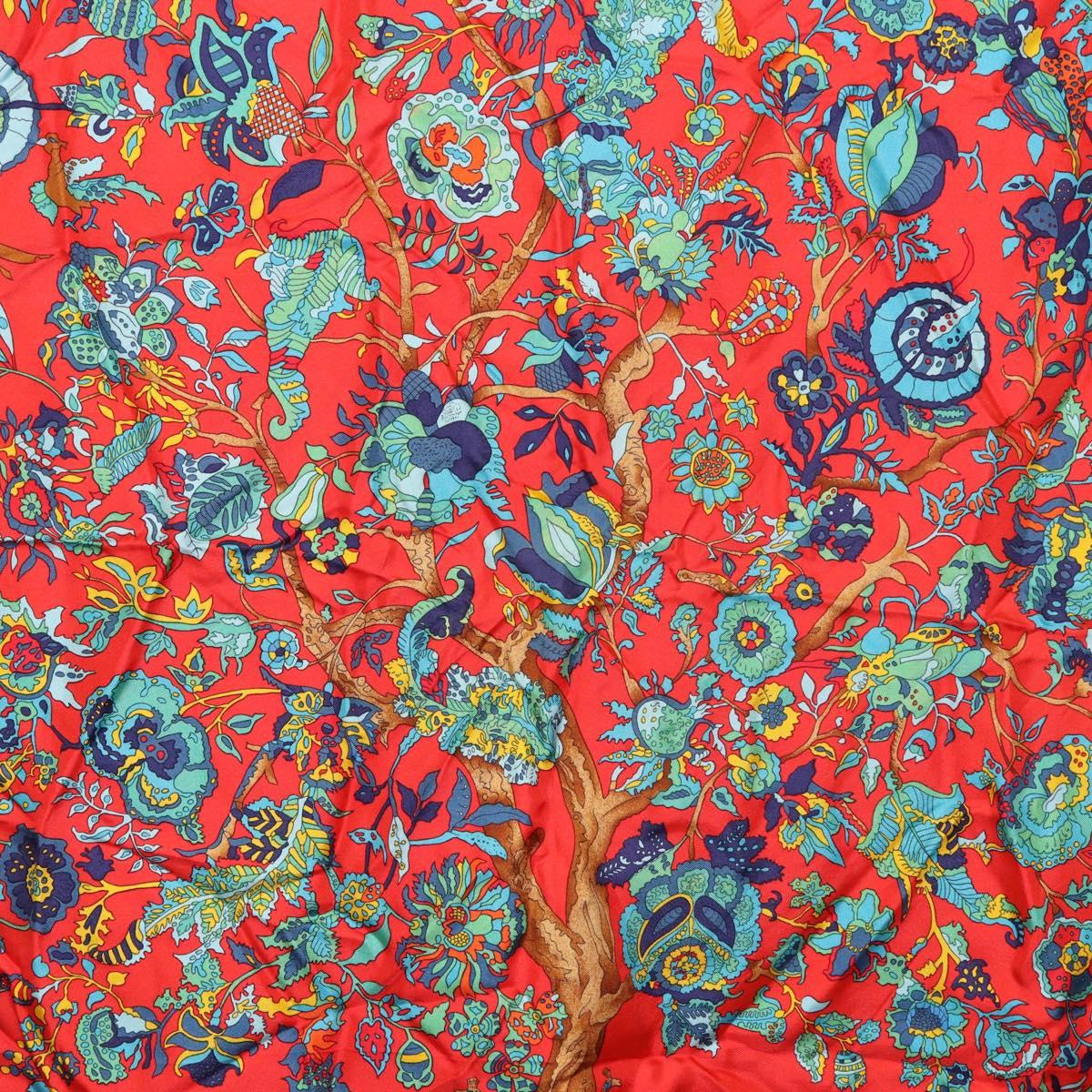 HERMES Carre 90 Scarf "fantaisies indiennes" Silk Red Auth 186543 - Jerrillo image 6