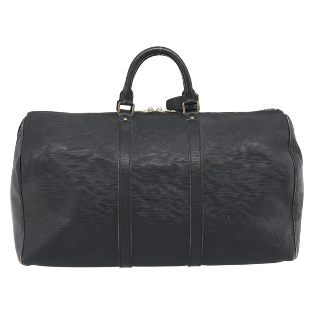LOUIS VUITTON Epi Keepall 50 Boston Bag Black M42962 LV Auth 186562 - Jerrillo image 2