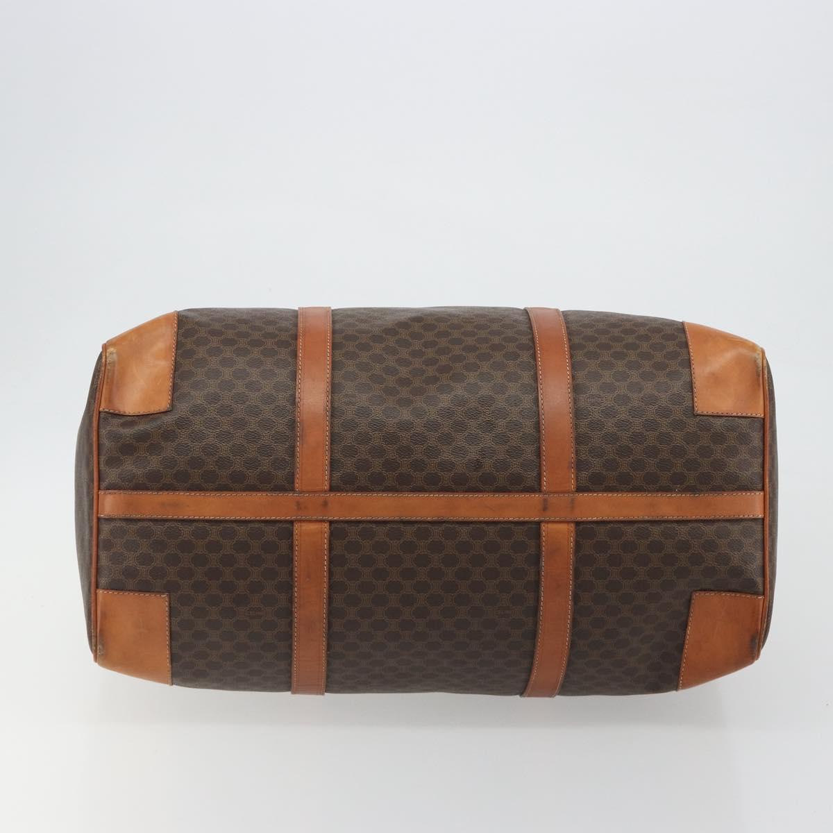CELINE Macadam Canvas Boston Bag PVC Leather Brown Gold Auth 186569 - Jerrillo image 5