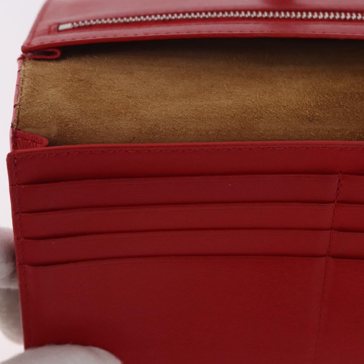 BOTTEGA VENETA INTRECCIATO Long Wallet Leather Pink Auth 186599A - Jerrillo image 9