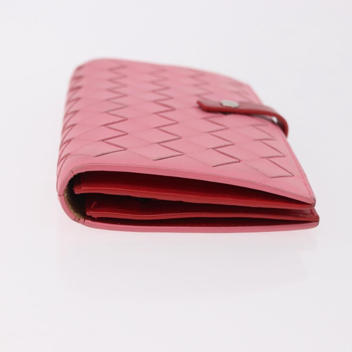 BOTTEGA VENETA INTRECCIATO Long Wallet Leather Pink Auth 186599A - Jerrillo image 4