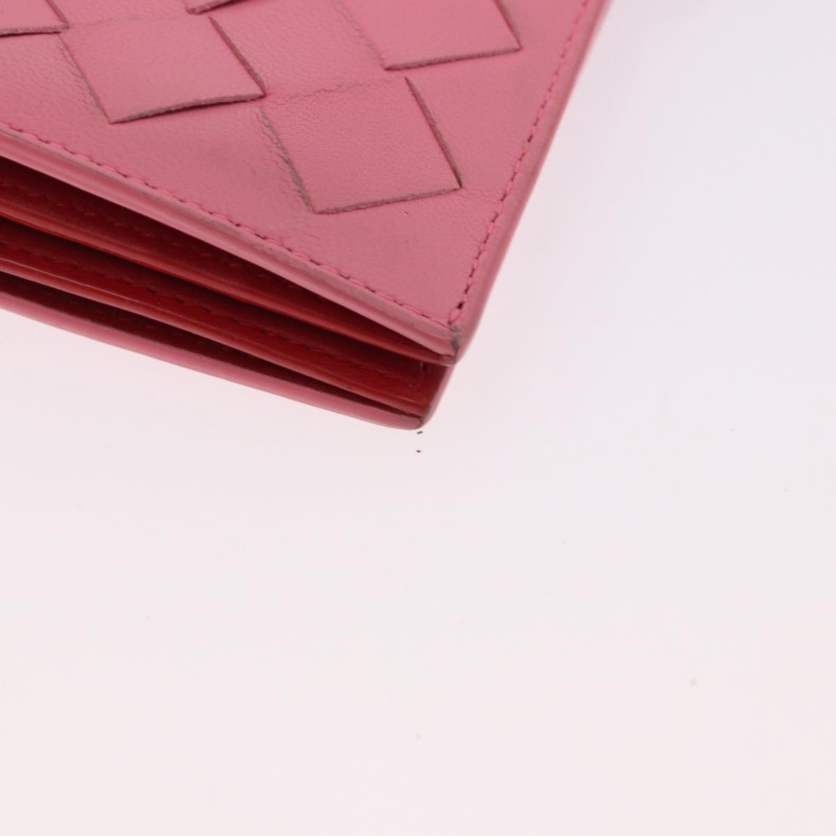 BOTTEGA VENETA INTRECCIATO Long Wallet Leather Pink Auth 186599A - Jerrillo image 7