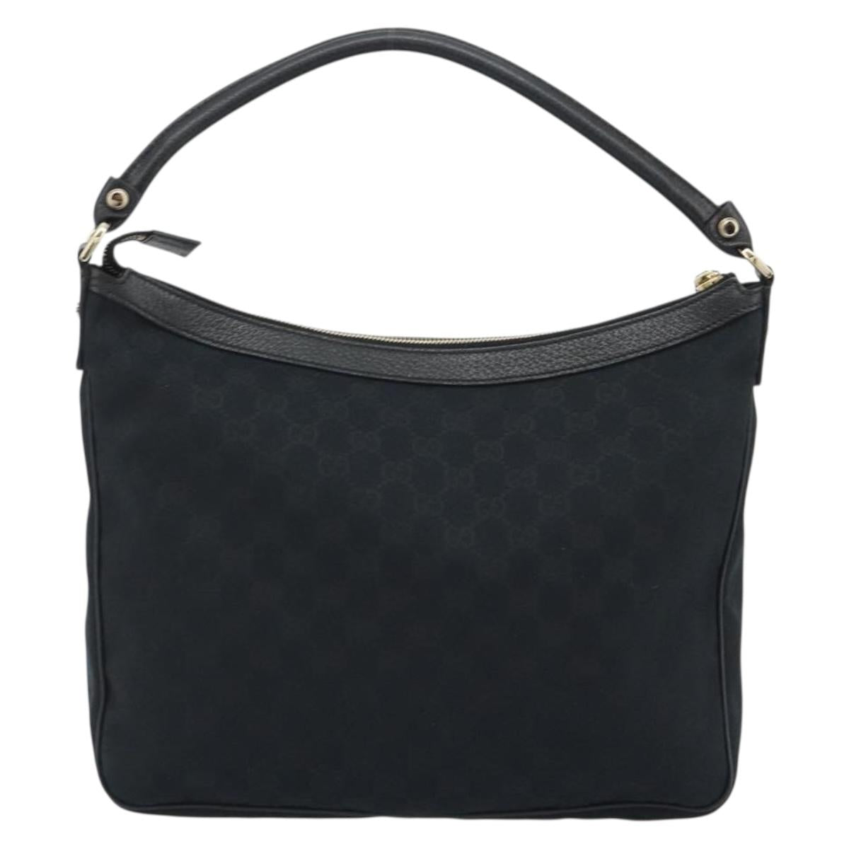 GUCCI GG Canvas Abbey Shoulder Bag Black Silver Silver 153025 Auth 186646SAV - Jerrillo image 2