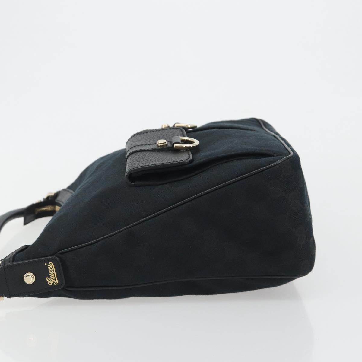 GUCCI GG Canvas Abbey Shoulder Bag Black Silver Silver 153025 Auth 186646SAV - Jerrillo image 4