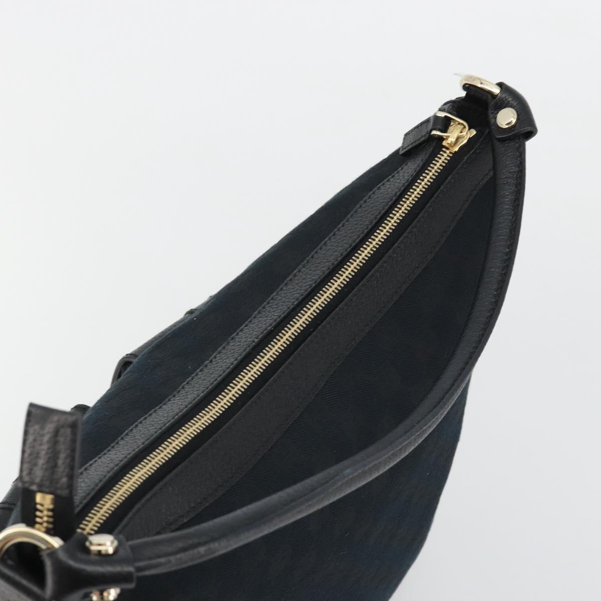 GUCCI GG Canvas Abbey Shoulder Bag Black Silver Silver 153025 Auth 186646SAV - Jerrillo image 6
