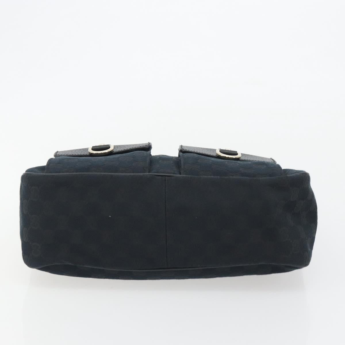 GUCCI GG Canvas Abbey Shoulder Bag Black Silver Silver 153025 Auth 186646SAV - Jerrillo image 5