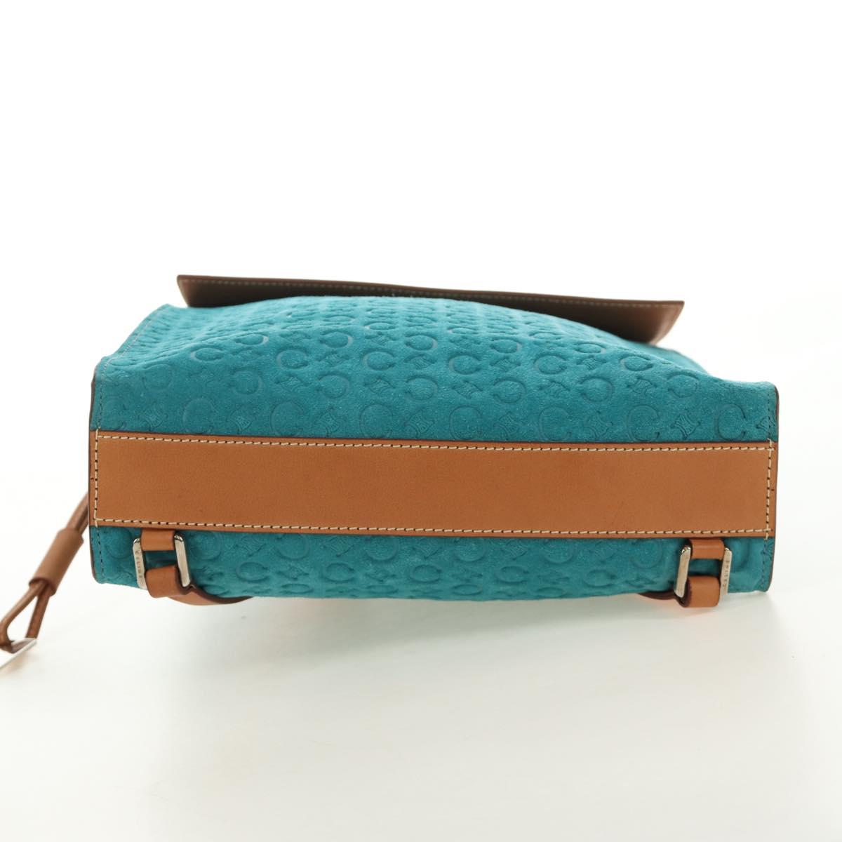 CELINE C Macadam Canvas Backpack Silver Turquoise Blue Auth 186708V - Jerrillo image 5