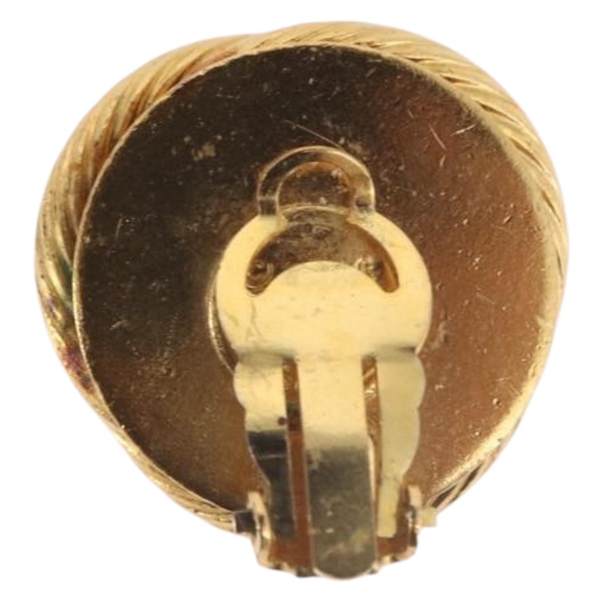CHANEL Pearl Earring Metal Gold White CC Auth 186929 - Jerrillo image 3