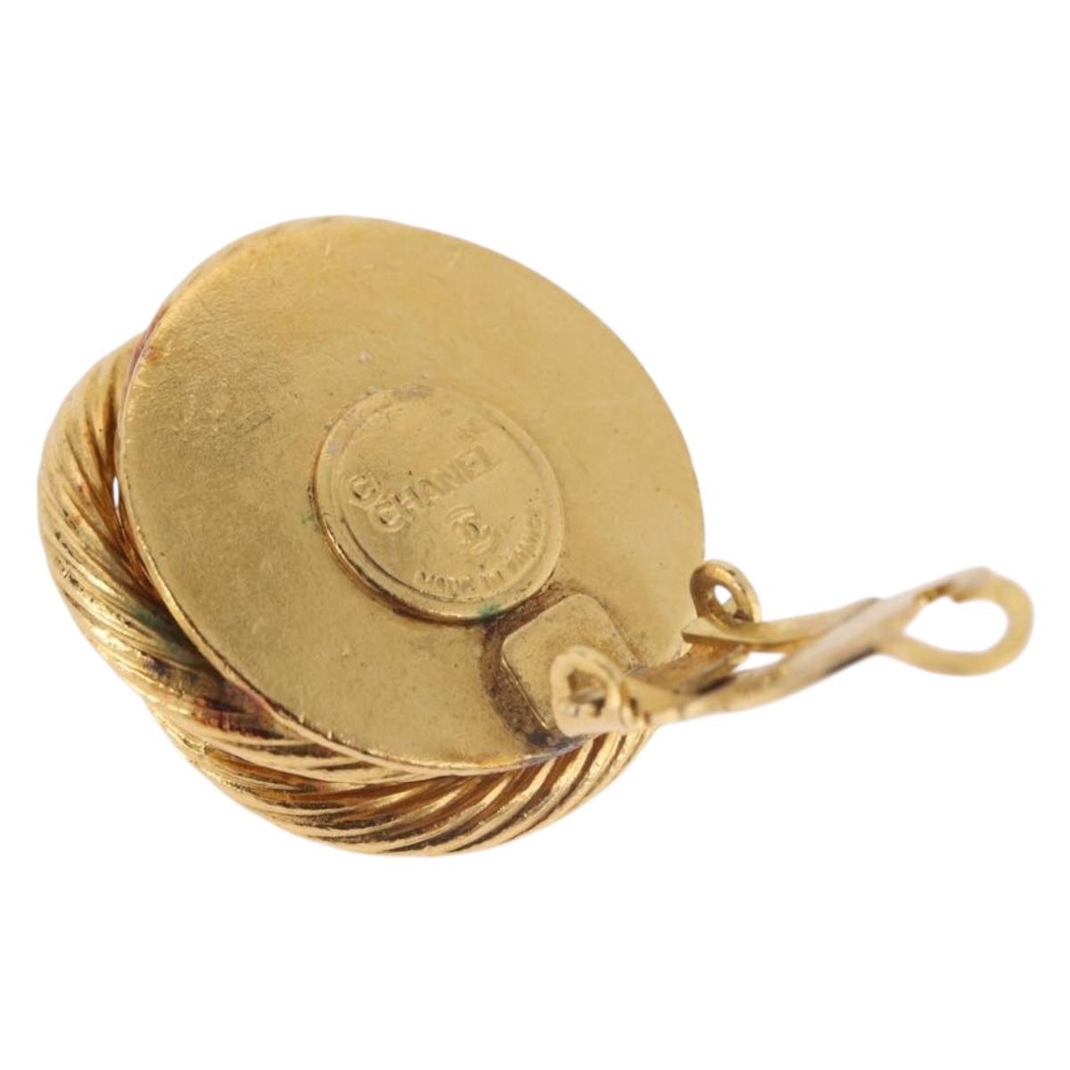 CHANEL Pearl Earring Metal Gold White CC Auth 186929 - Jerrillo image 4