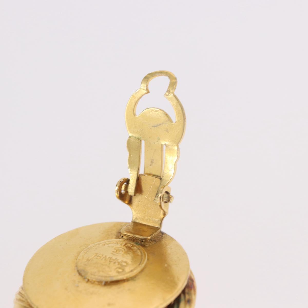 CHANEL Pearl Earring Metal Gold White CC Auth 186929 - Jerrillo image 5
