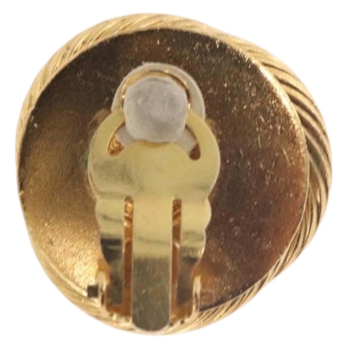 CHANEL Pearl Earring Metal Gold White CC Auth 186929 - Jerrillo image 7