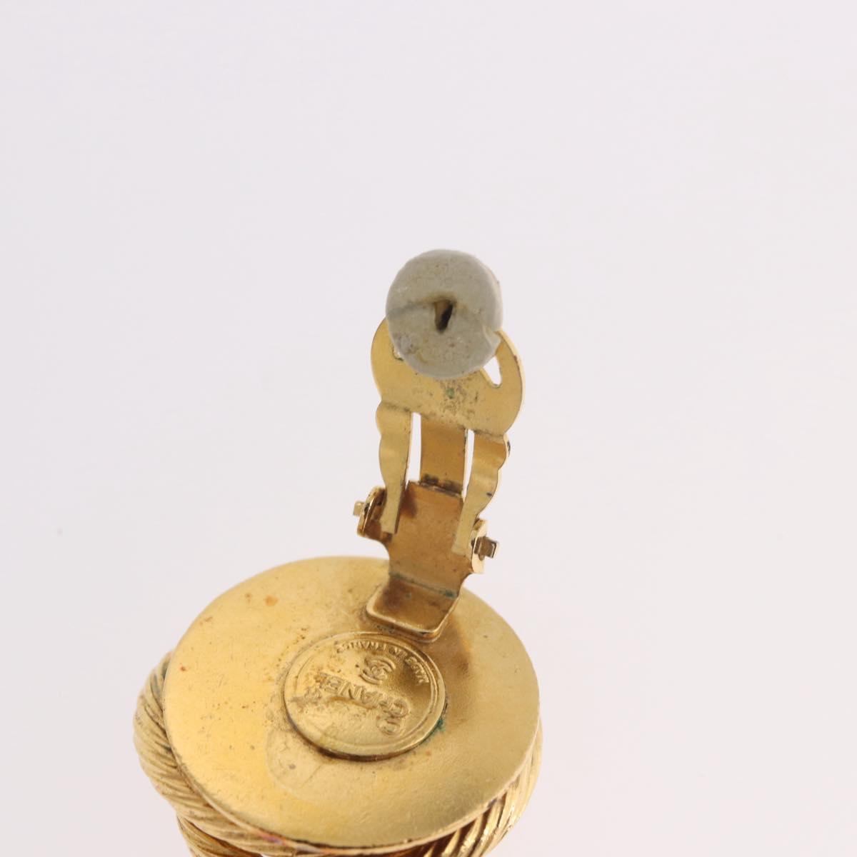 CHANEL Pearl Earring Metal Gold White CC Auth 186929 - Jerrillo image 9