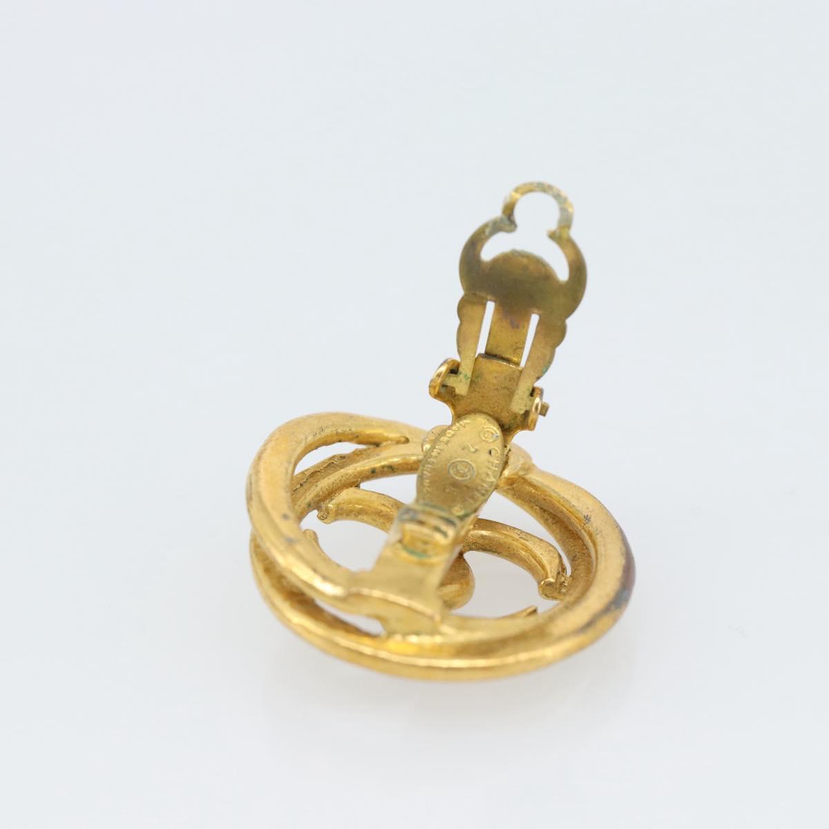 CHANEL COCO Mark Earring Metal Gold CC Auth 186930 - Jerrillo image 10