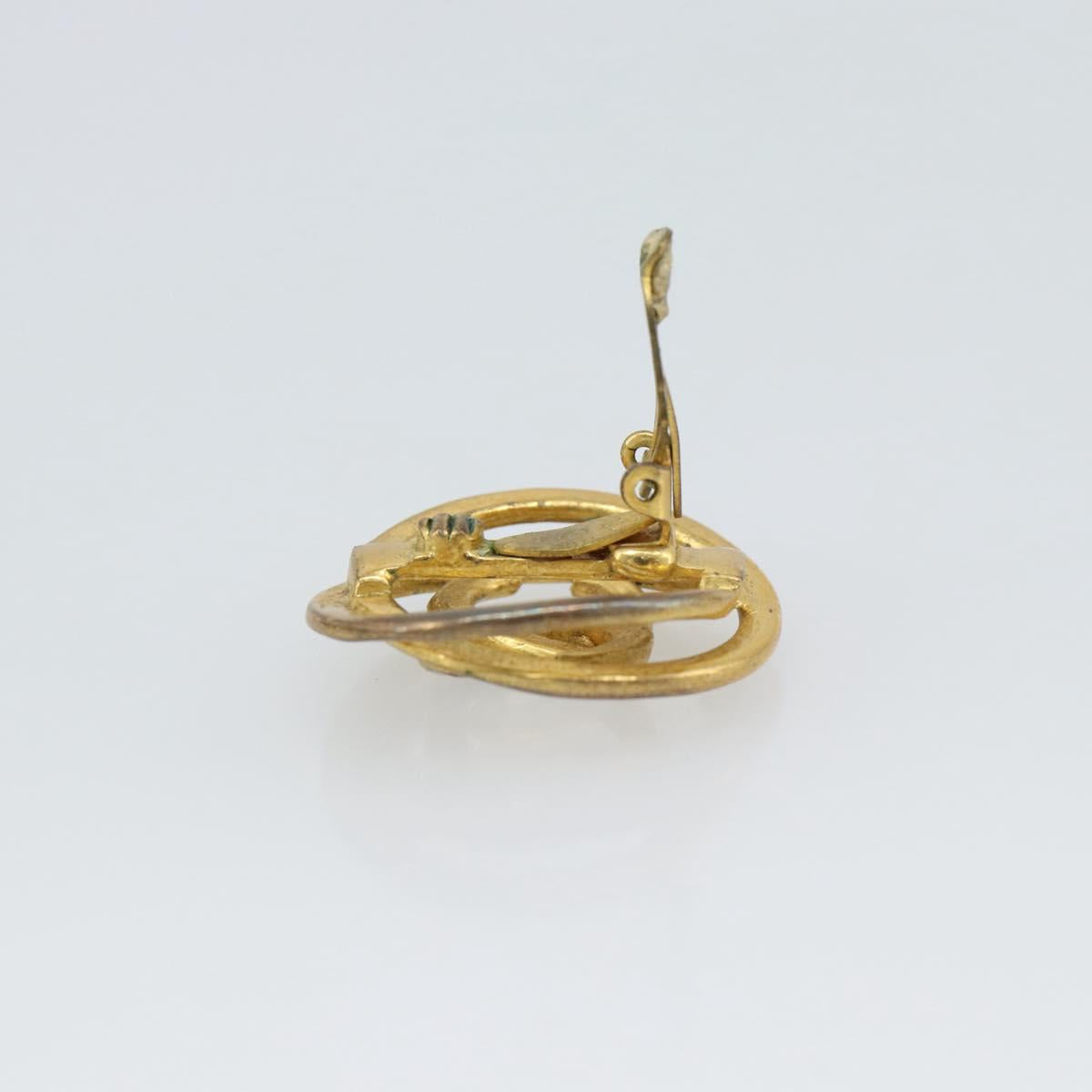 CHANEL COCO Mark Earring Metal Gold CC Auth 186930 - Jerrillo image 5