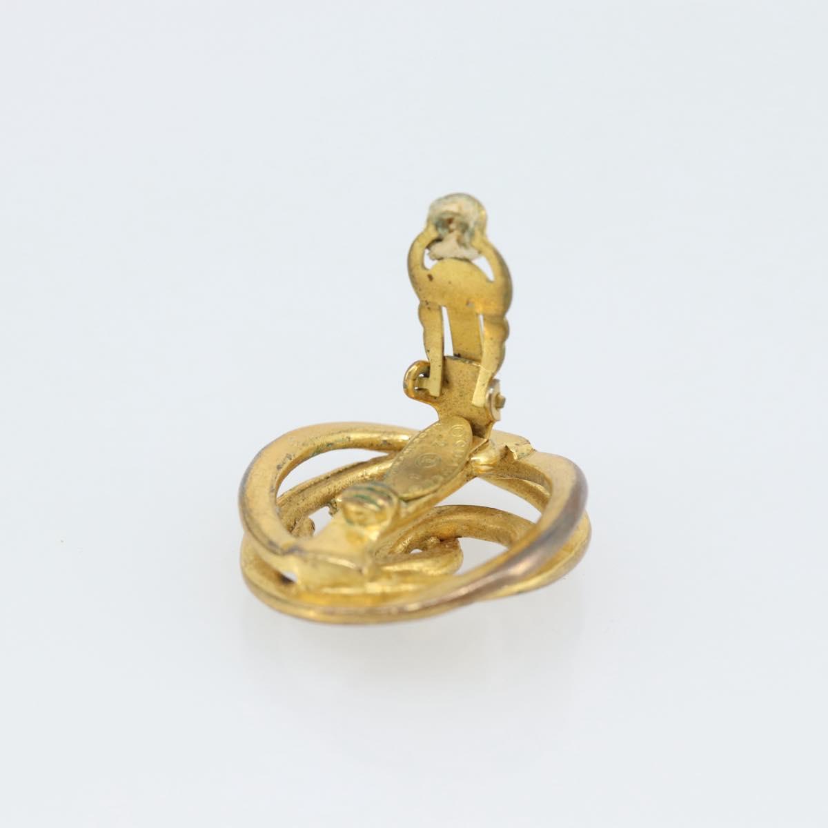 CHANEL COCO Mark Earring Metal Gold CC Auth 186930 - Jerrillo image 6