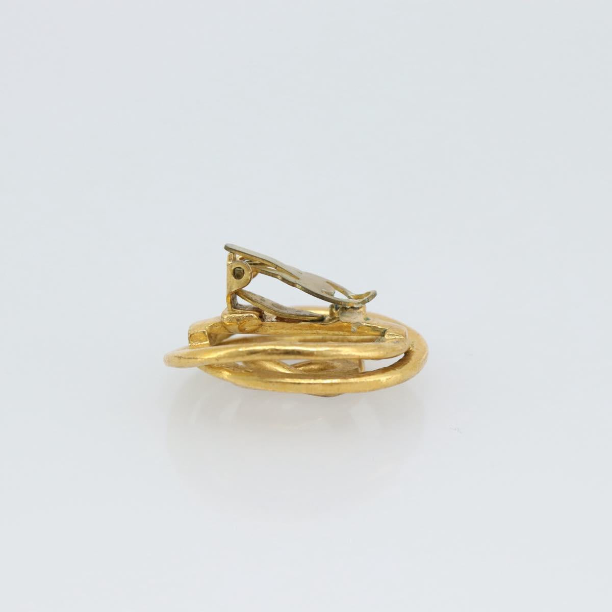 CHANEL COCO Mark Earring Metal Gold CC Auth 186930 - Jerrillo image 8
