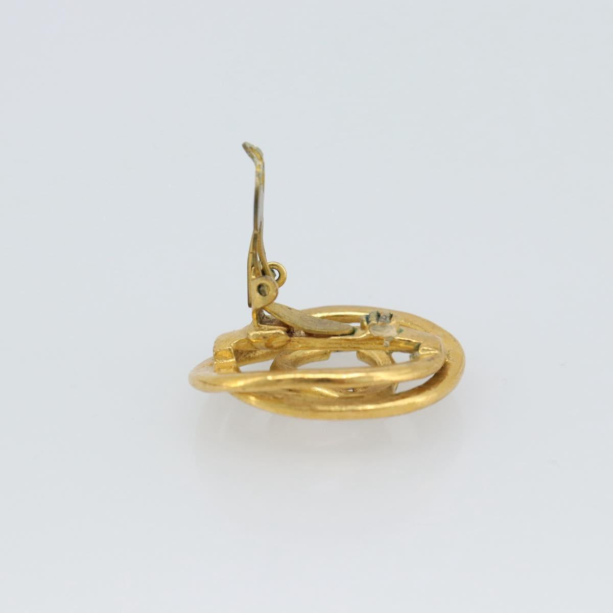CHANEL COCO Mark Earring Metal Gold CC Auth 186930 - Jerrillo image 9