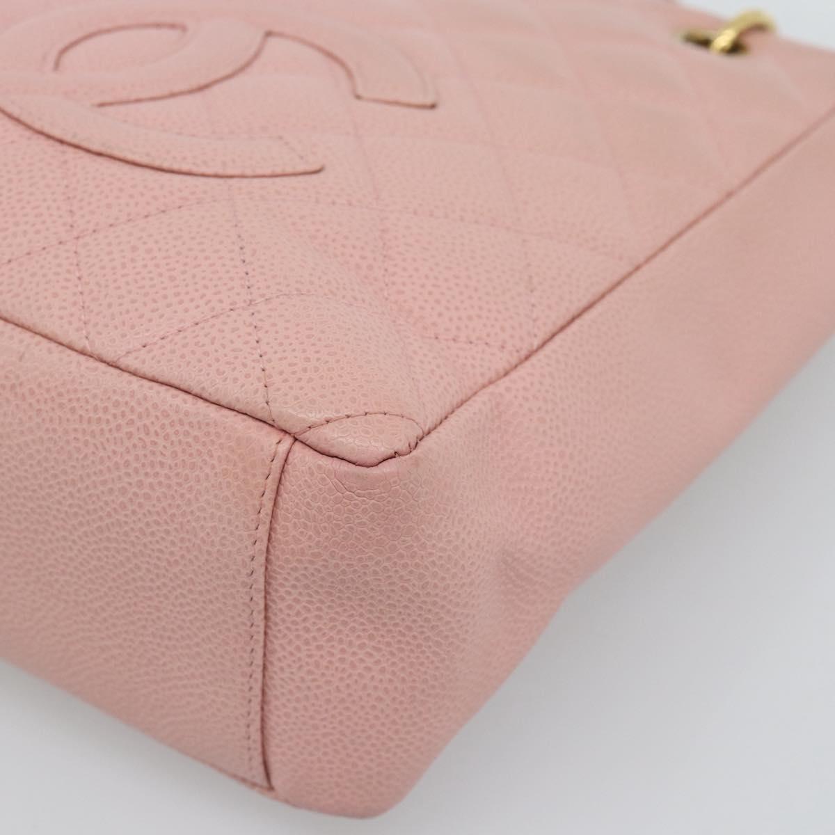 CHANEL Matelasse PST Chain Tote Bag Caviar Skin Pink Gold CC Auth 187119SAV - Jerrillo image 9