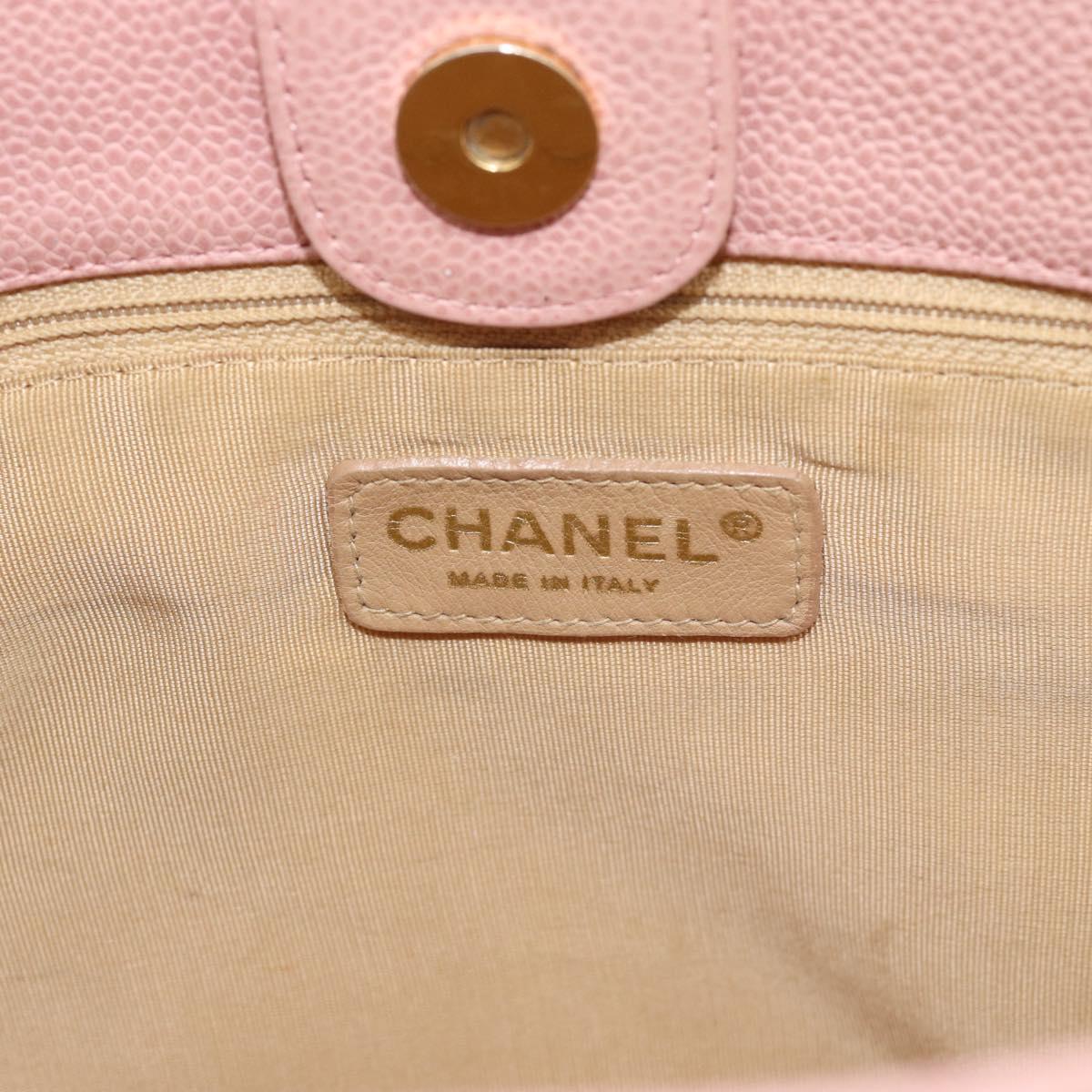 CHANEL Matelasse PST Chain Tote Bag Caviar Skin Pink Gold CC Auth 187119SAV - Jerrillo image 10