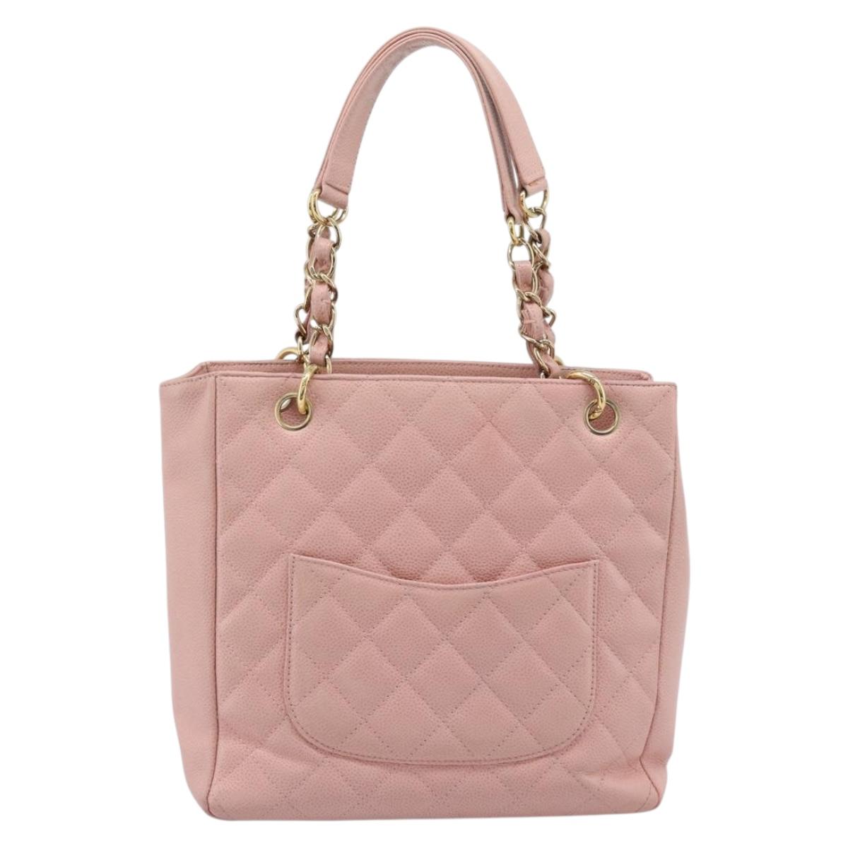 CHANEL Matelasse PST Chain Tote Bag Caviar Skin Pink Gold CC Auth 187119SAV - Jerrillo image 2