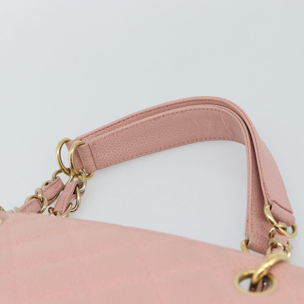 CHANEL Matelasse PST Chain Tote Bag Caviar Skin Pink Gold CC Auth 187119SAV - Jerrillo image 8