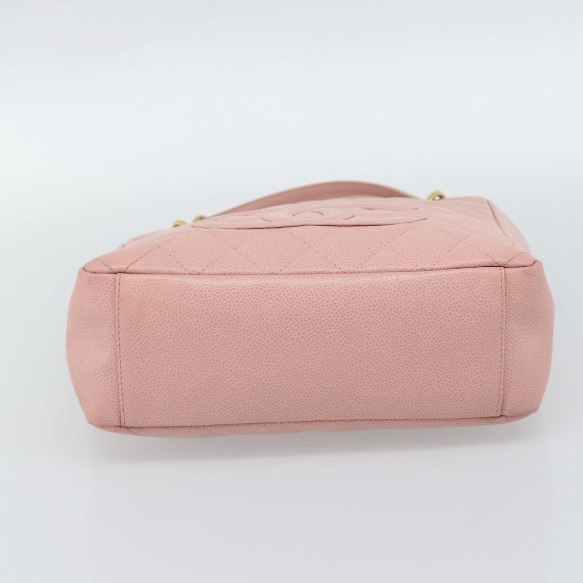 CHANEL Matelasse PST Chain Tote Bag Caviar Skin Pink Gold CC Auth 187119SAV - Jerrillo image 5