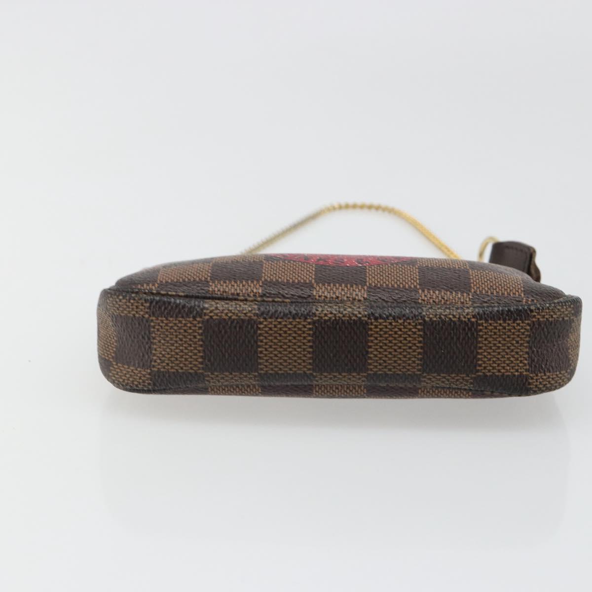 LOUIS VUITTON Damier Ebene T&B Mini Pochette Accessoires N58011 LV Auth 187163A - Jerrillo image 5