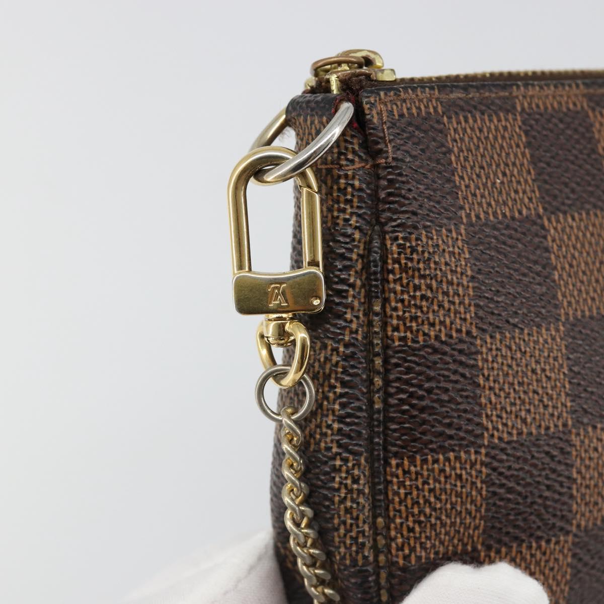LOUIS VUITTON Damier Ebene T&B Mini Pochette Accessoires N58011 LV Auth 187163A - Jerrillo image 9