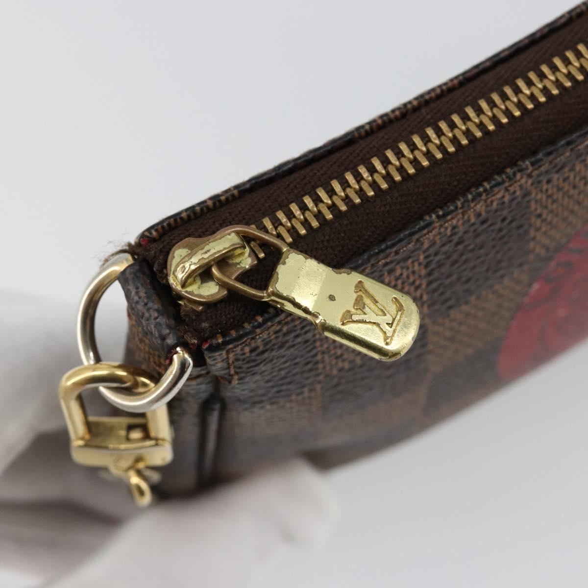 LOUIS VUITTON Damier Ebene T&B Mini Pochette Accessoires N58011 LV Auth 187163A - Jerrillo image 10